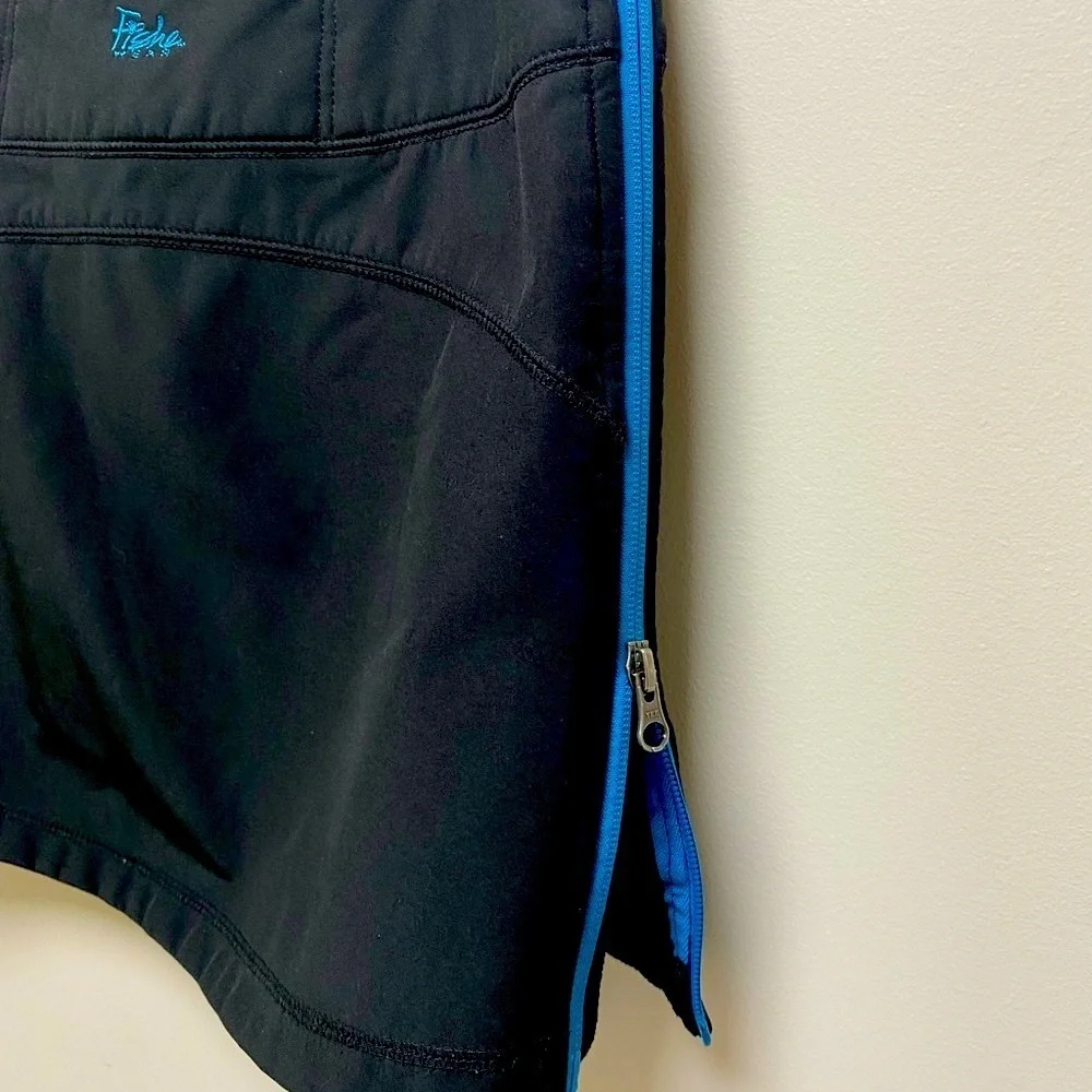 FisheWear Allagash Soft Shell Fleece Lined Skirt Black/Blue Small